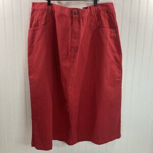 Bridge Water Studio Women 32W Red Skirt Back Kick Opening